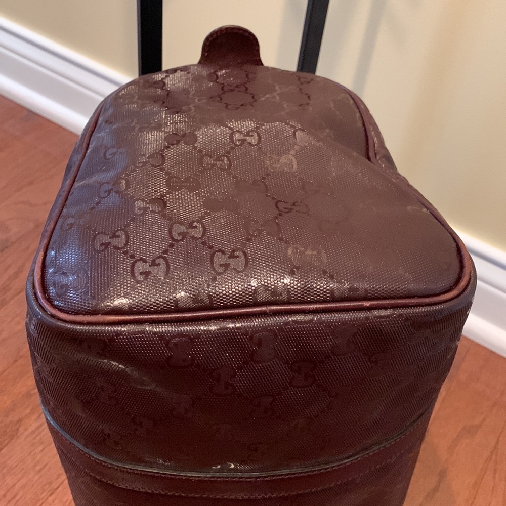 Authentic Gucci Imprime Monogram Medium Joy Boston Bordeaux - Picture 12 of 15